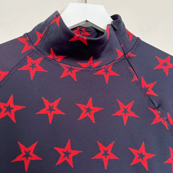 GapFit Winterbrush Star Print Half Zip Pullover Medium - Picture 3 of 6